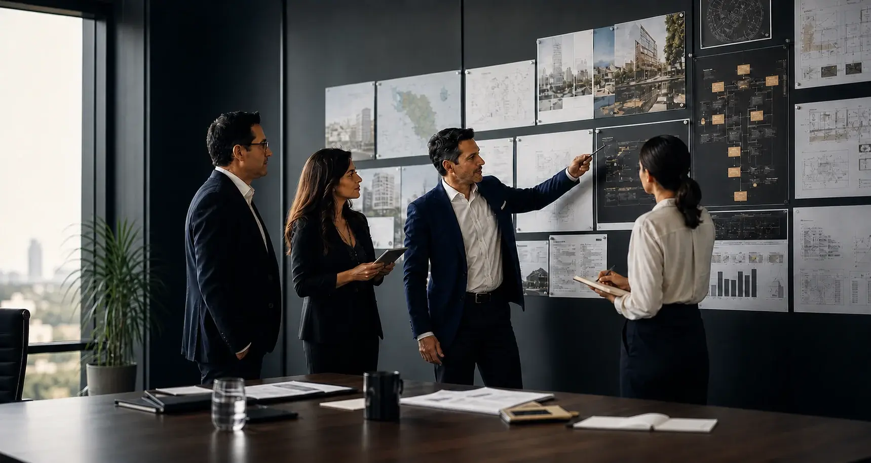 Empresarios mexicanos analizando una solución financiera estructurada para impulsar el crecimiento de su empresa.